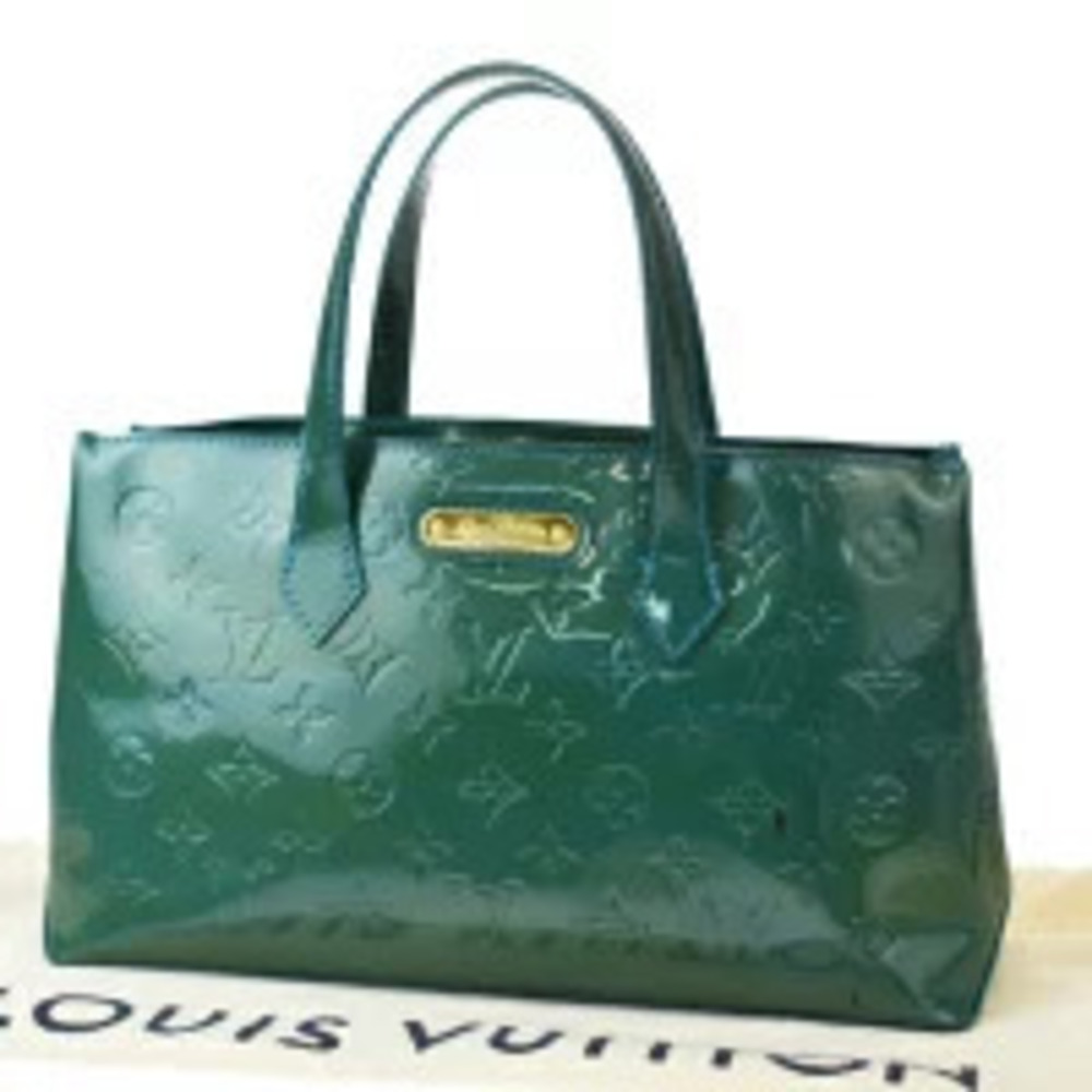 Louis Vuitton Wilshire Top Handle Bag Monogram Galactic Enamel Blue
